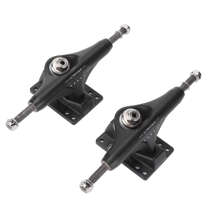 PUENTE Alliage d'Aluminium Skateboard Support Creux Pont de Skateboard à Quatre Roues Pièce black