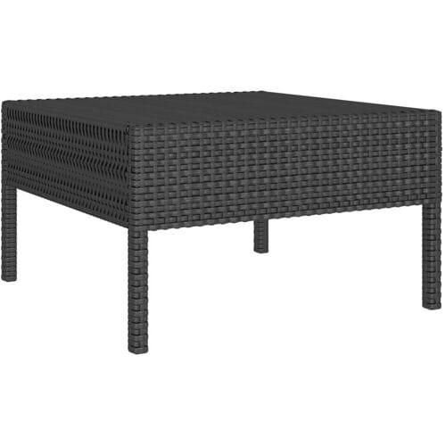 vidaXL - 8-delige - Loungeset - met - kussens - poly - rattan - zwart