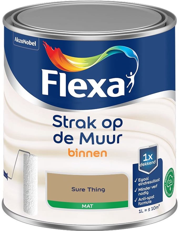 Flexa - Strak Op De Muur Binnen Mat - Sure Thing - Mengverf - 1 L