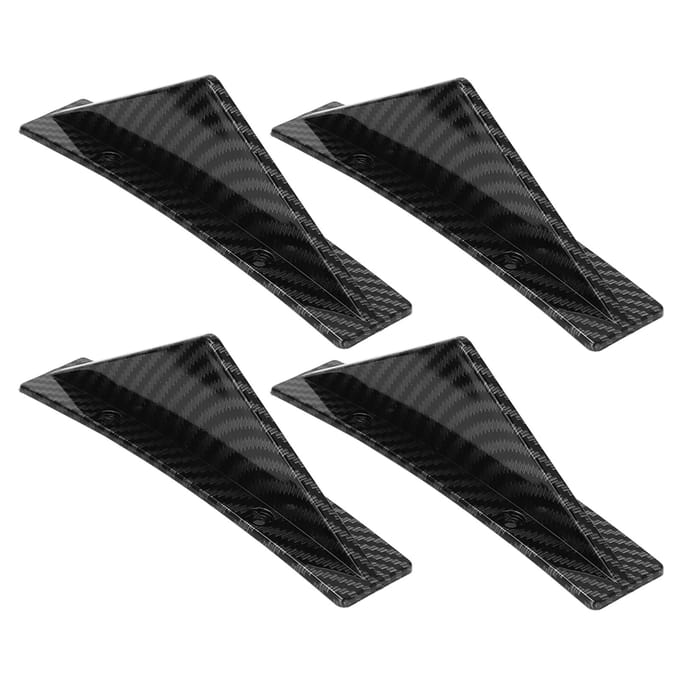 Auto Achter Onderbumper Diffuser Koolstofvezel Stijl Gebogen Universeel Automobiel Modificatie black