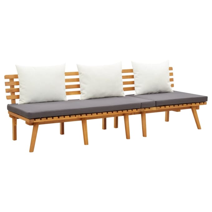 vidaXL - Tuinslaapbank - 200x65 - cm - massief - acaciahout
