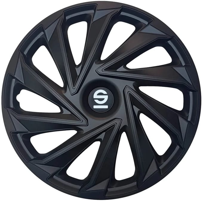 Sparco Wieldoppen Varese 16 Inch Rvs Zwart Set Van 4
