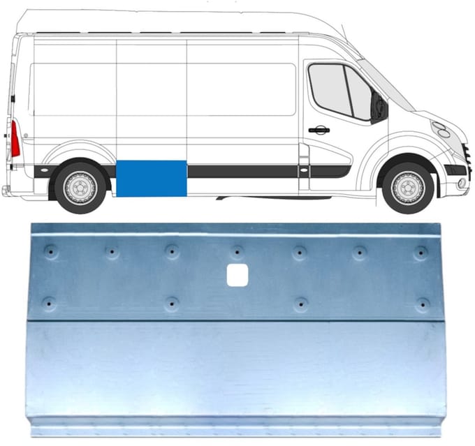 Plaatwerkdeel zijpaneel voor Opel Movano 2010-2021 / Links = Rechts