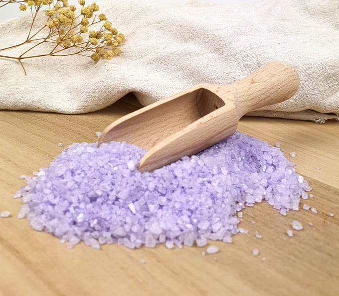 Badzout - lavendel - 1 kg - badkristallen - paars - lila