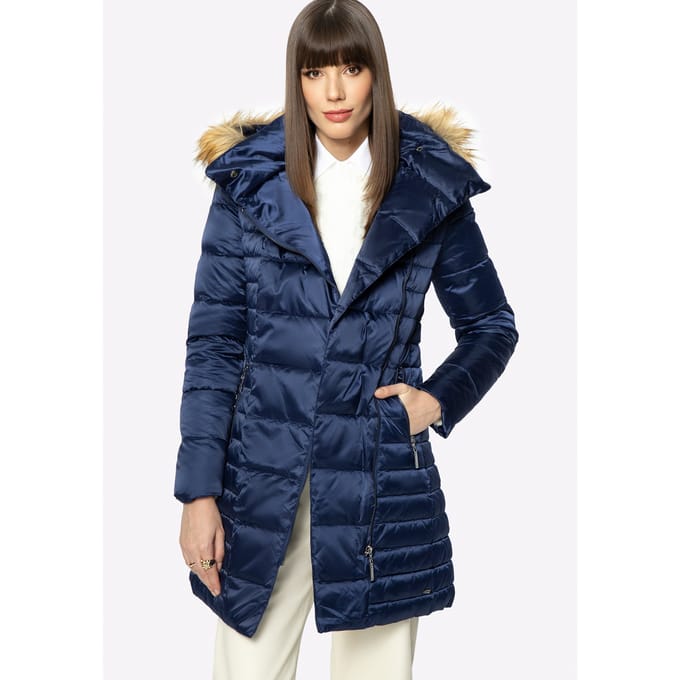 Wittchen Dames Donsjack met Asymmetrische Sluiting Marineblauw Nylon