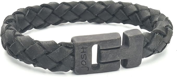 JOSH Heren Leren Armband Groen | 24979-BRA