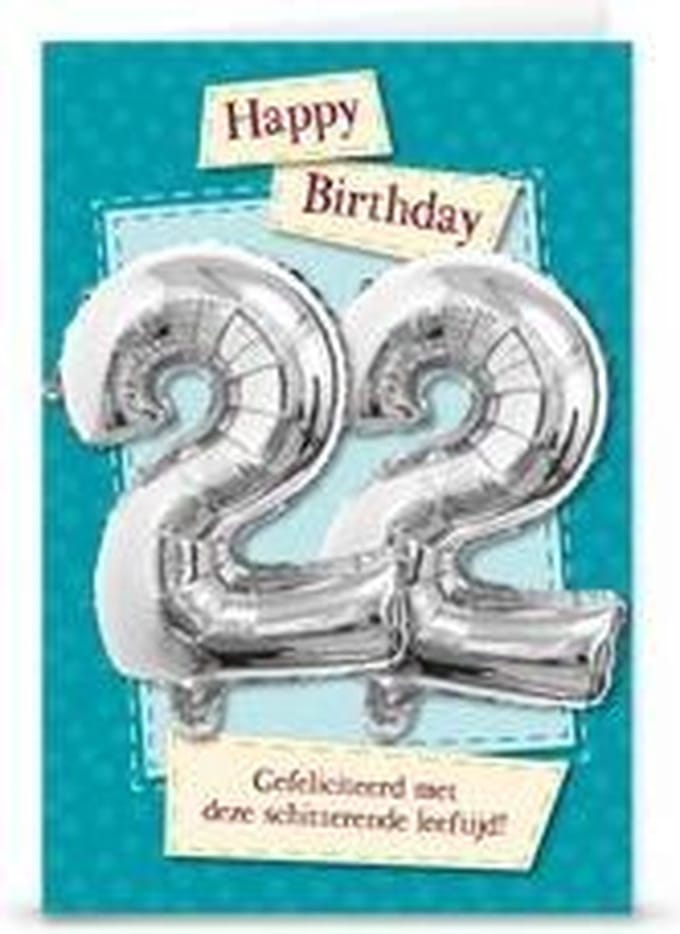 Miko - Kaart - Leeftijdballon - 22 Jaar