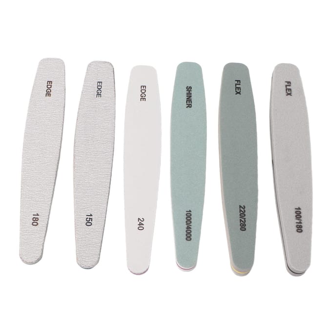 Nagelvijl Professioneel Herbruikbaar Wasbaar Gebogen Manicure Nagelvijl Tool voor Salon Pedicure white