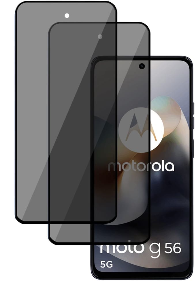2x TechNow Privé Screenprotector geschikt voor Motorola Moto G56 Screenprotector - Privacy Beschermglas - Rounded - Privacy Proteqt+