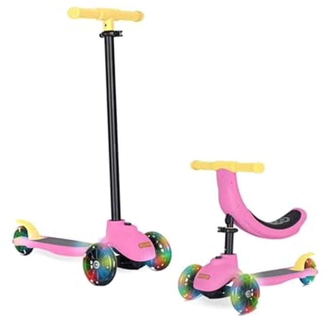 Kinder Driewieler - Loopfiets Scooter - Buiten Spelen - 5 Functies - 491 kg - Roze