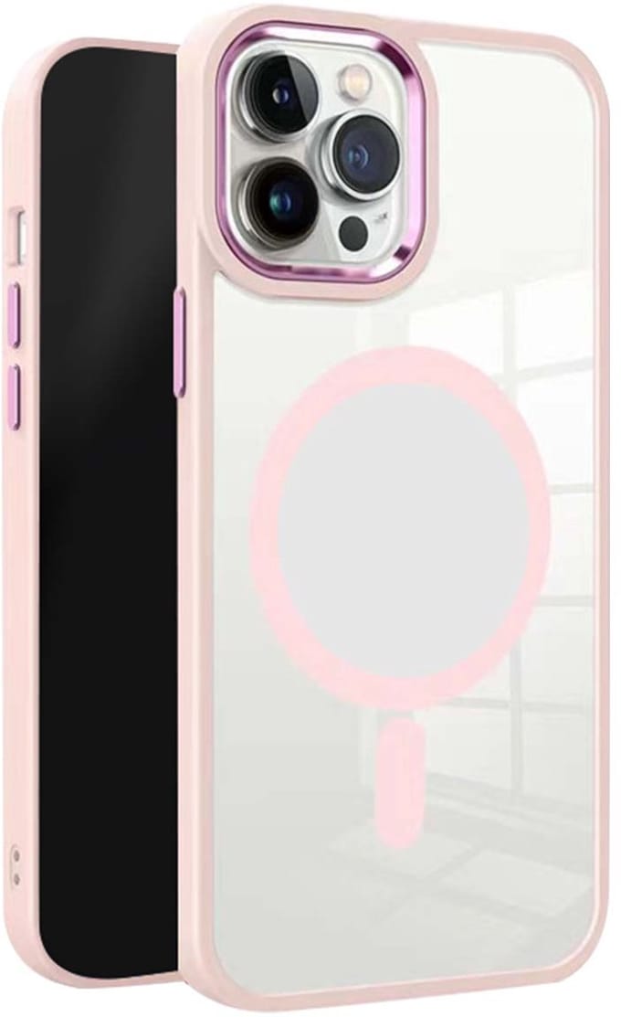 Jaym, Hoesje geschikt voor iPhone 16 Pro - Bumper MagSafe Anti-Shock, Roze