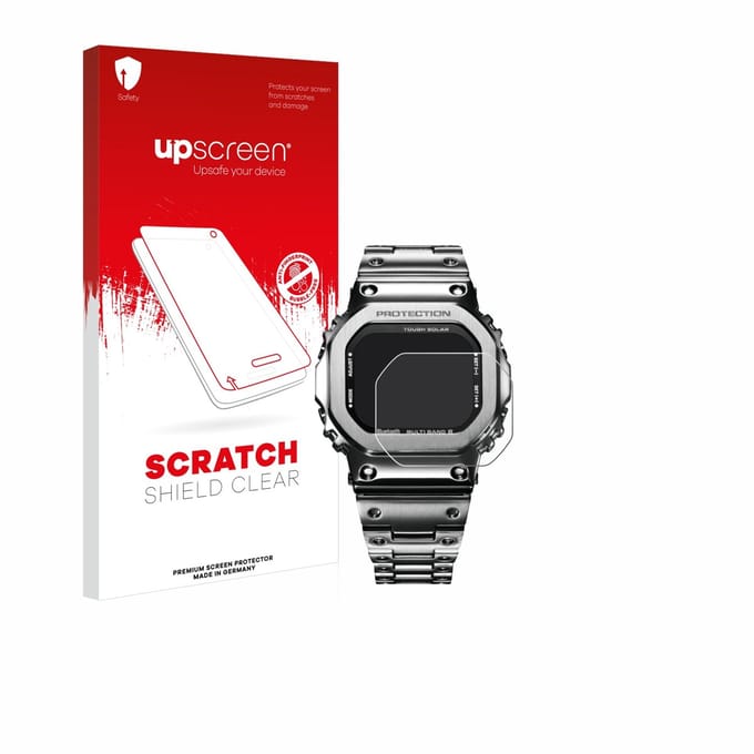 upscreen - Screenprotector voor Casio G-Shock GMW-B5000D-1ER - Folie Beschermfolie transparant