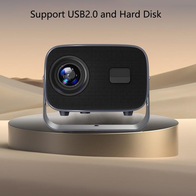 Slimme Projector Draagbaar Klein Android 11 Projector met 5G2.4G Dual WiFi BT 1080P 8000L 4K UK Plug zwart