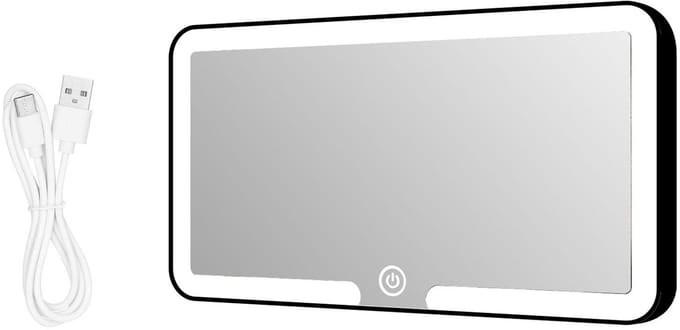 Solidchoice - LED Make-upspiegel met Dimbare Aanraakbediening voor Auto