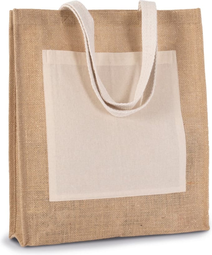 Kimood Jute Shopper KI0221 - Natural / Gold - One size