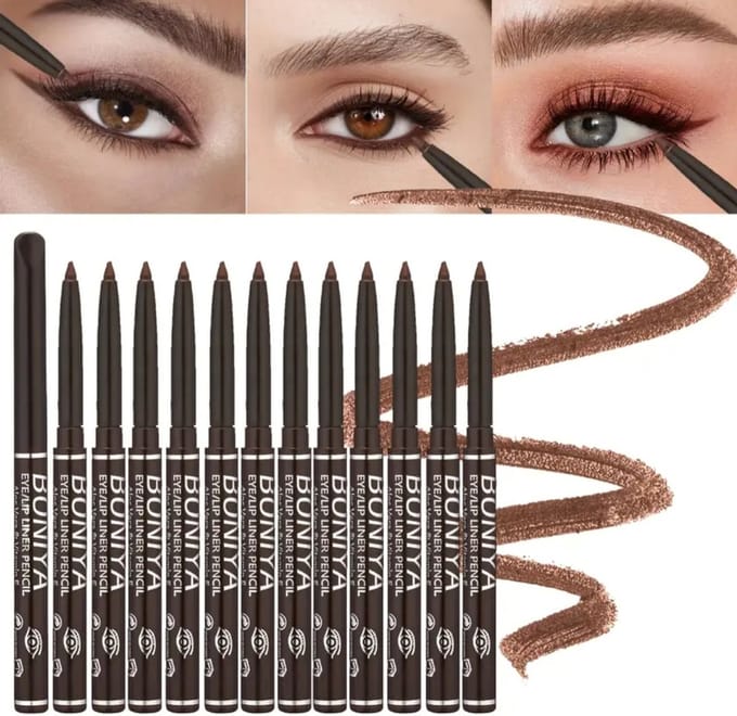 2 stuks waterproof waterdichte eyeliner bruin hoog kwaliteit