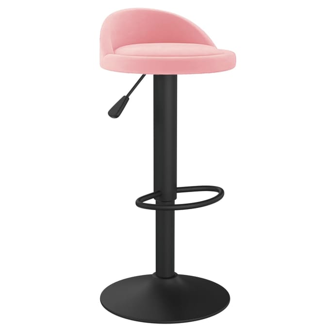 vidaXL - Barkrukken - 2 - st - fluweel - roze