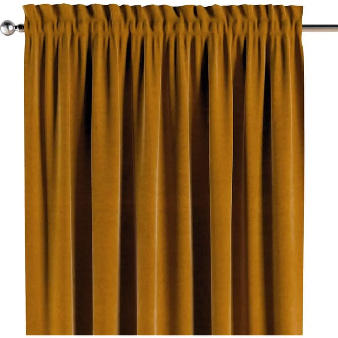 Gordijn met split en volants Yellow Tipi Posh Velvet