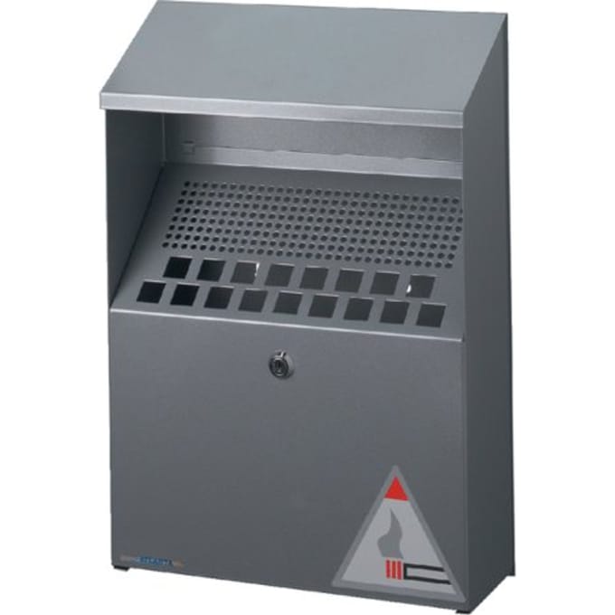 Asbak Durable 450 x 310 x 107 mm Rvs