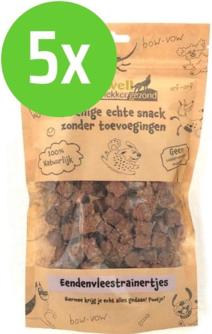 Carniwell Eendenvleestrainertjes 200 gram - 5 verpakkingen