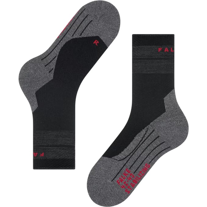 FALKE TK Stabilizing anti-blaar dik wol functioneel materiaal wandelsokken dames zwart - maat 41-42