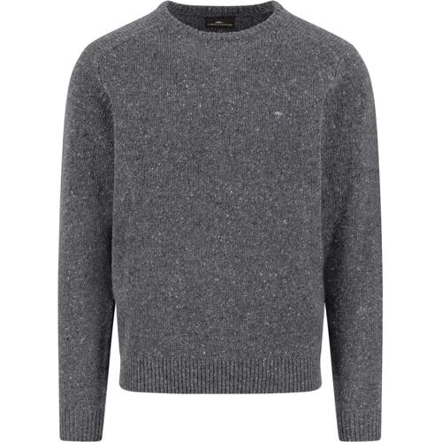 Fynch-Hatton Trui O-Neck Donegal Knit Steel / male