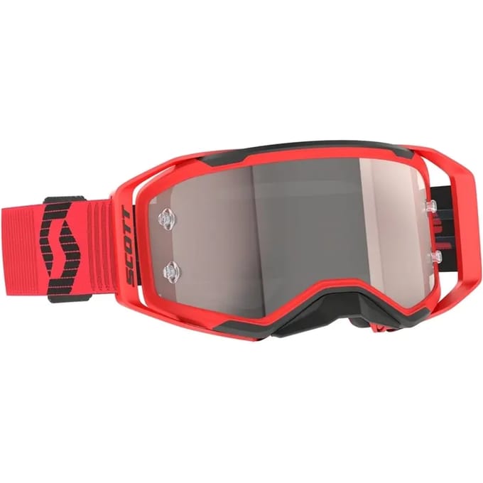 SCOTT Prospect 2.0 kruisbril - Rood/Zwart - Zilver Chrome lens