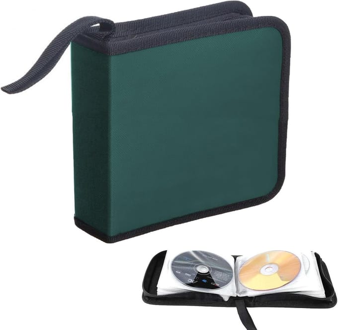 cd-tas voor 40 cd's, dvd-organizer voor auto en huis, groen