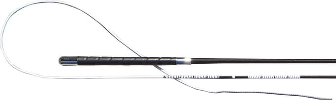 Boogzweep luxe leren handvat zwart  120cm