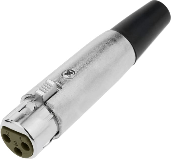 BeMatik - XLR3-connector 3-pins vrouwelijk zilver