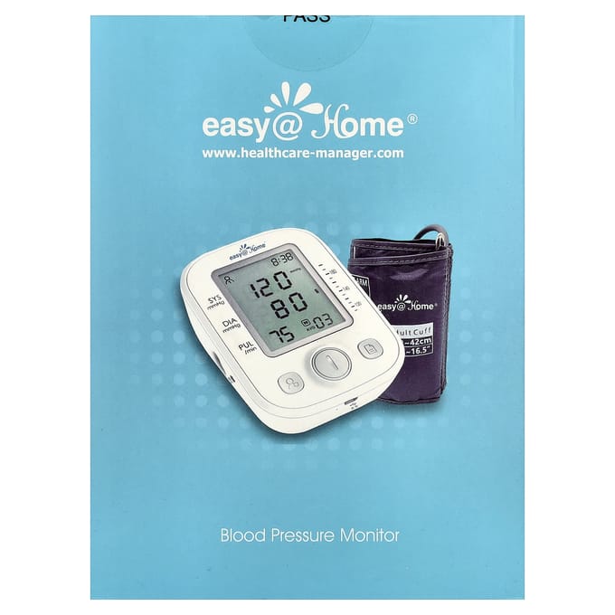 Easy@Home, Blood Pressure Monitor, 1pc blue
