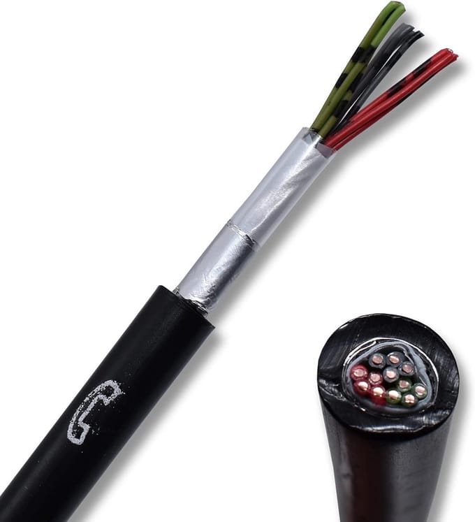 TV kabel A-2Y(L)2Y 6x2x0,8 mm buitencablkabel in 1 meter stappen van 5-150 meter