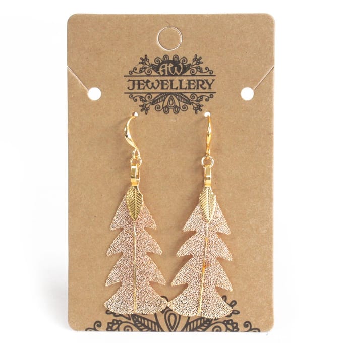 Oorbellen - Feestelijke Spar - Gold - AWGifts