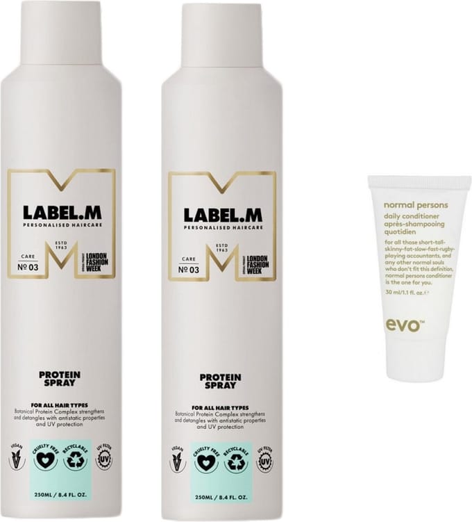 2x Label.M Protein Spray + WILLEKEURIG Travel Size