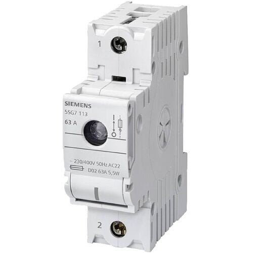 Siemens 5SG7113 Lastscheidingsschakelaar Afmeting zekering : D02 63 A 230 V 1 stuk(s)
