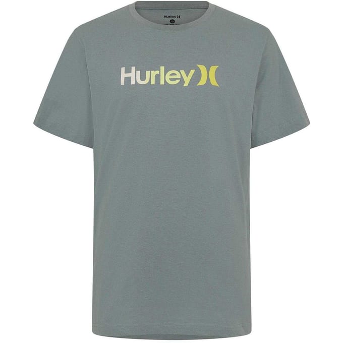 Hurley Heren Groot Logo T-Shirt (Grijs)