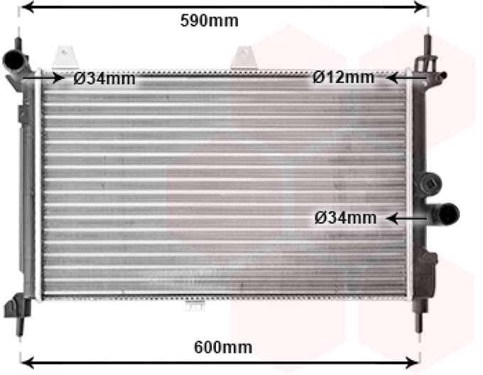 Van Wezel - RADIATOR VOOR OPEL ASTRA F 1991-1998 1300096