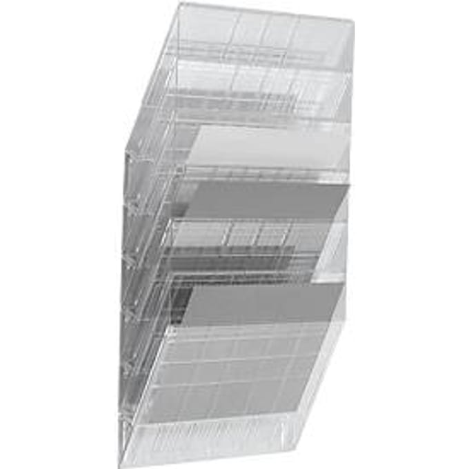 DURABLE folderhouder Flexiboxx 6, 6 vakken, A4, liggend, transparant