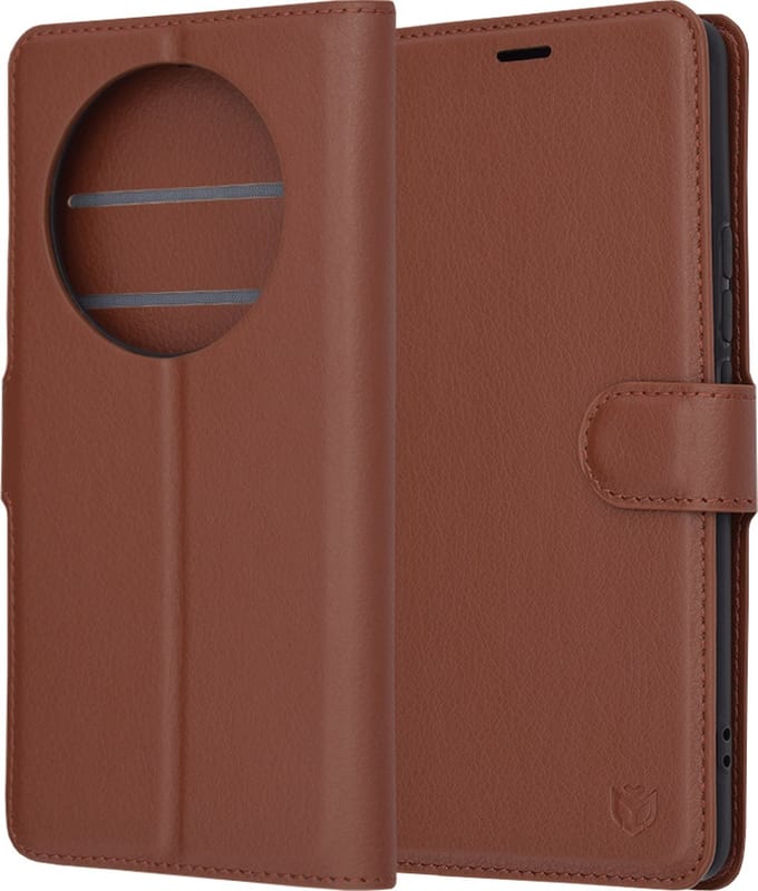 Hoesje geschikt voor Realme 12 Pro/12 Pro Plus - Techsuit Leather Folio Book Wallet Case - Bruin