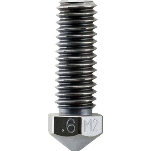 Micro-Swiss 3D-printermond 0.6mm M2 Hardened High Speed Steel High Flow 1.75mm Nozzle M2502-06