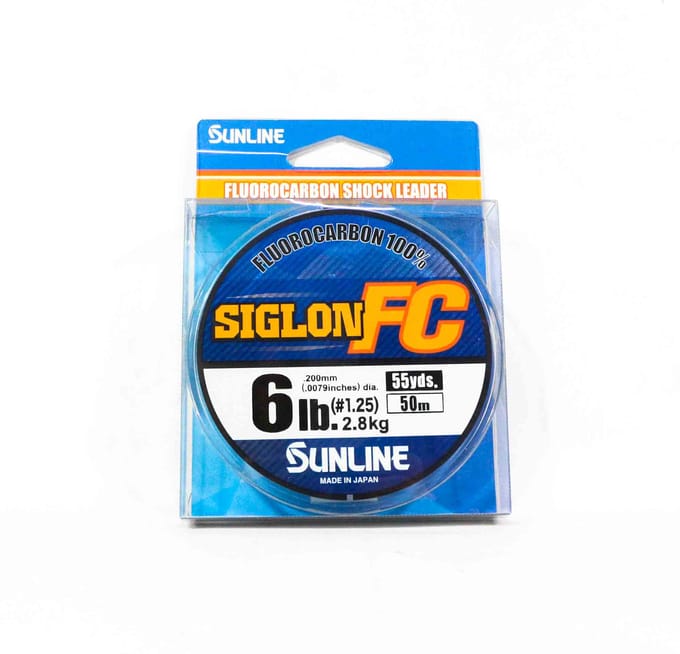 Sunline Fluorocarbon Leider Siglon FC 100% 50m 6lb Diameter 0,2 mm (8265) schoon