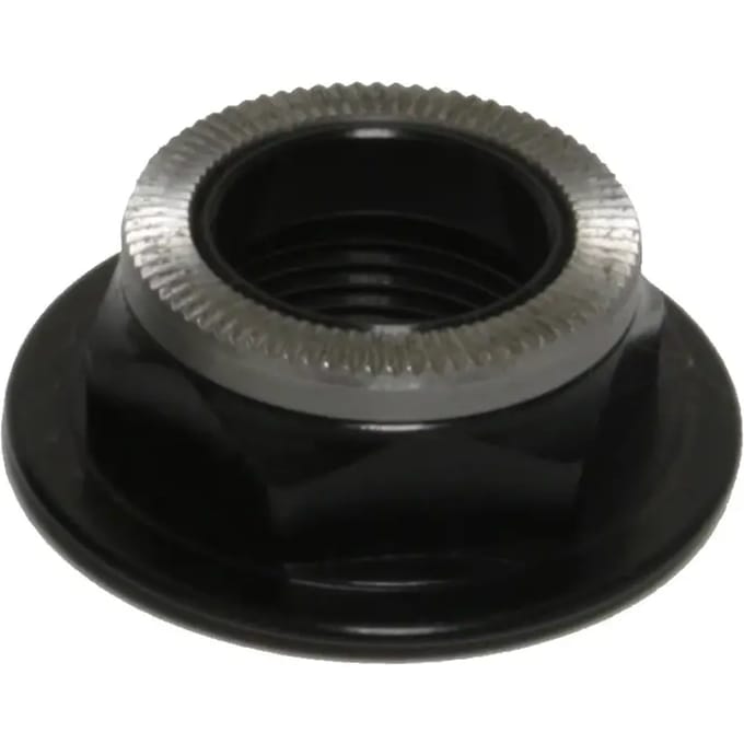 Rechthoekige fietsas eindkap Onyx Knurled