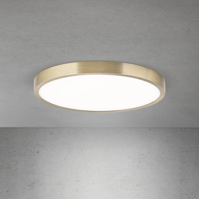 ORION LED plafondlamp Disc, antiek messingkleurig, Ø 28 cm, CCT