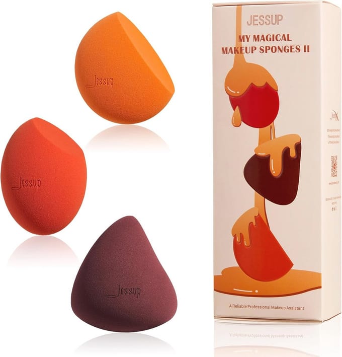 Zachte Make-up Sponzen Set - 3 Stuks voor Perfecte Foundation en Concealer