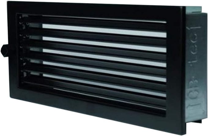 Hete luchtrooster 20x20 cm - Zwart - Modern design voor kachels