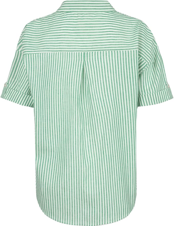 Felix Hardy Overhemd - Blouse - Poplin Katoen Linnen - Korte Mouw Dames Groen - S
