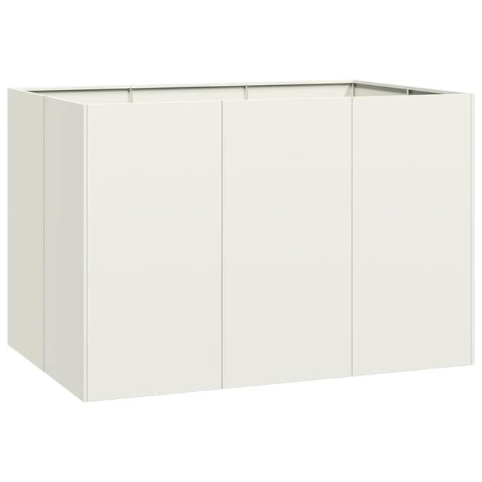 vidaXL - Plantenbak - 120x80x80 - cm - staal - wit