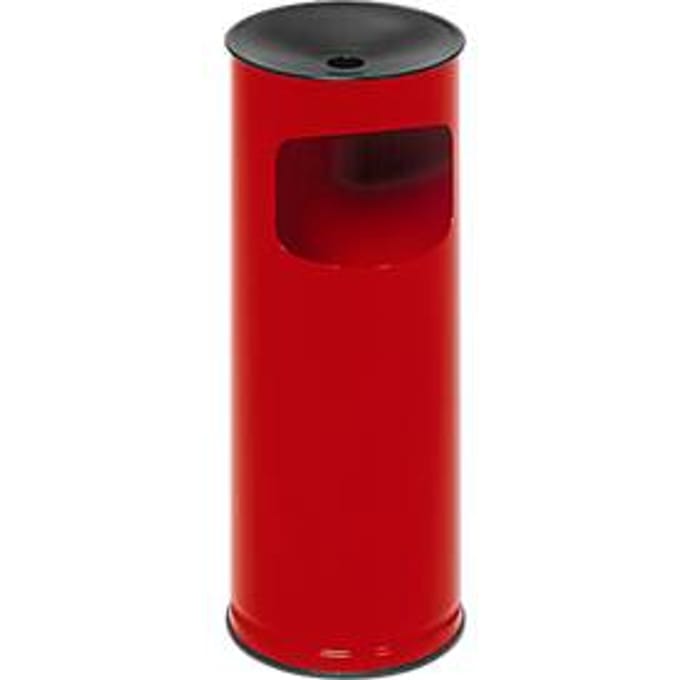 Combi-asbak, H 610 mm, rood