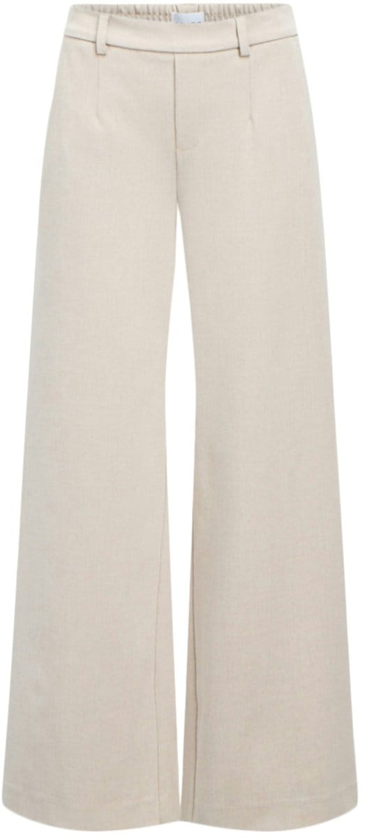 Object beige dames broek   Wide leg fit   Elastische boord   Duurzaam   Regular waist Beige 34