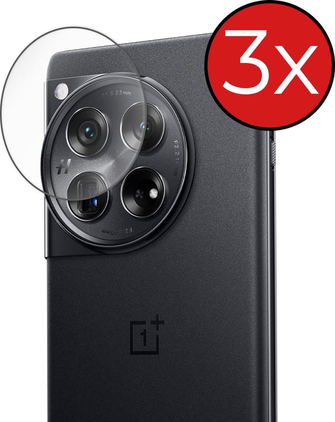 Camera Lens Protector - 3 Stuks - Geschikt voor OnePlus 12 - Camera Screenprotector - Beschermglas - Gehard Glas - Tempered Glass - Screen Protector